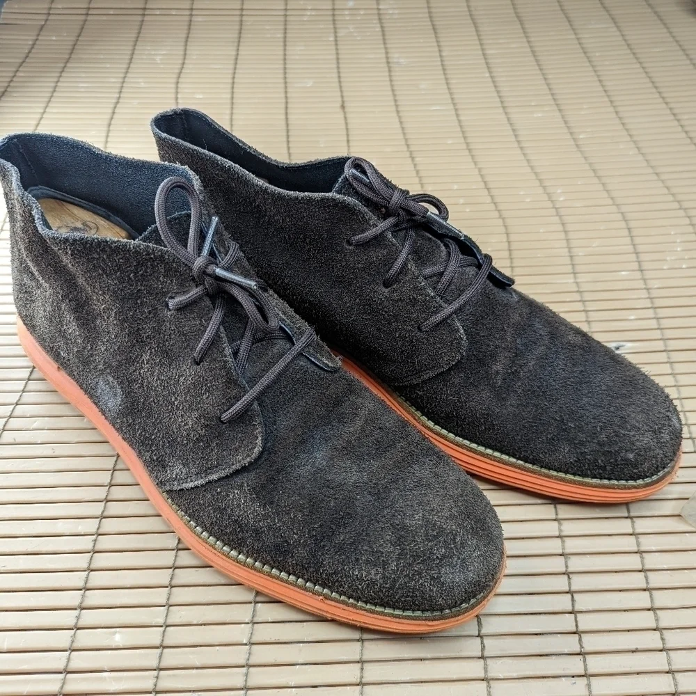 Cole Haan LunarGrand Men's Brown suede ankle boots sz 11.5M. 256pm